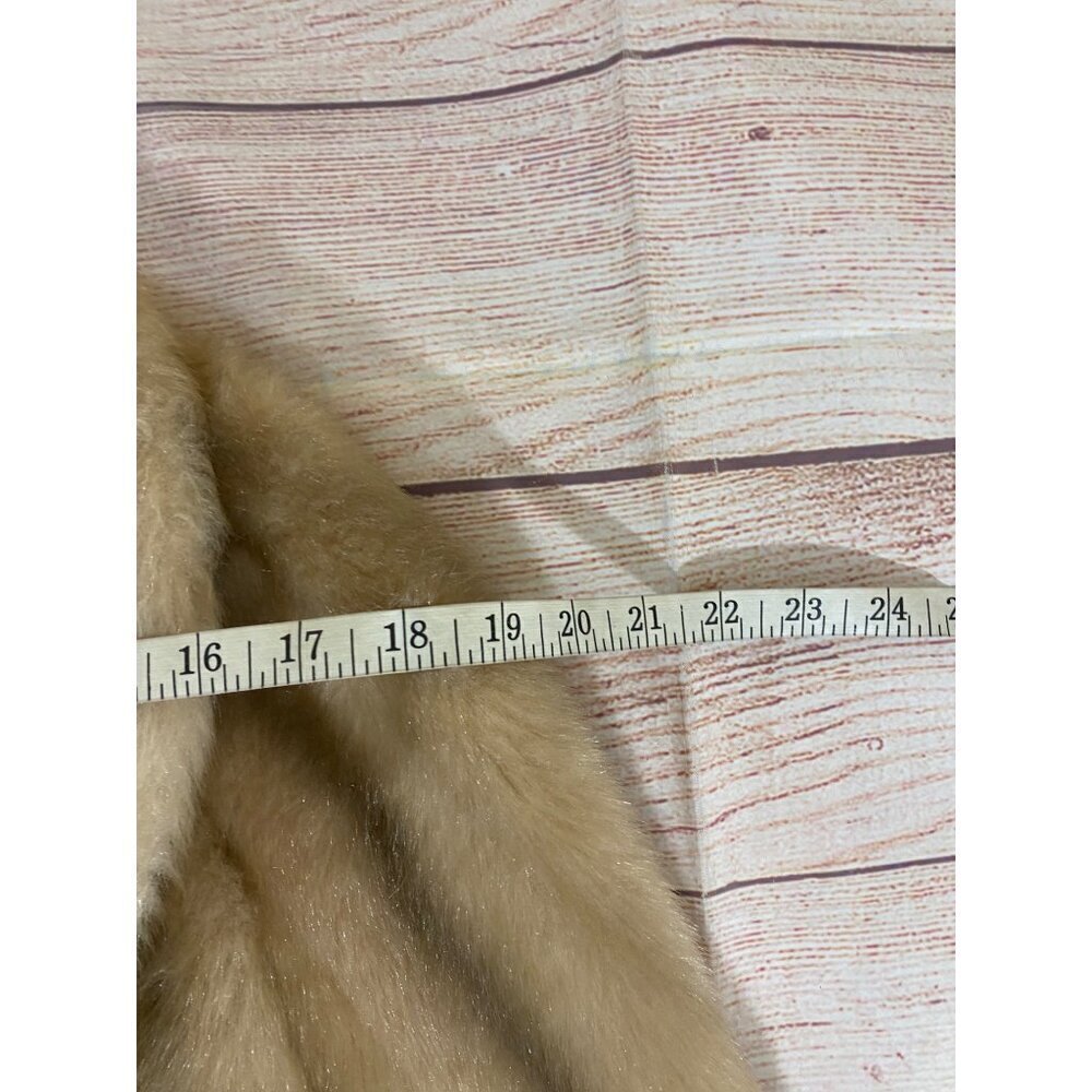 Vintage Montgomery Ward Faux Fur Union Made Coat Shawl - M/Large - Picture 11 of 14